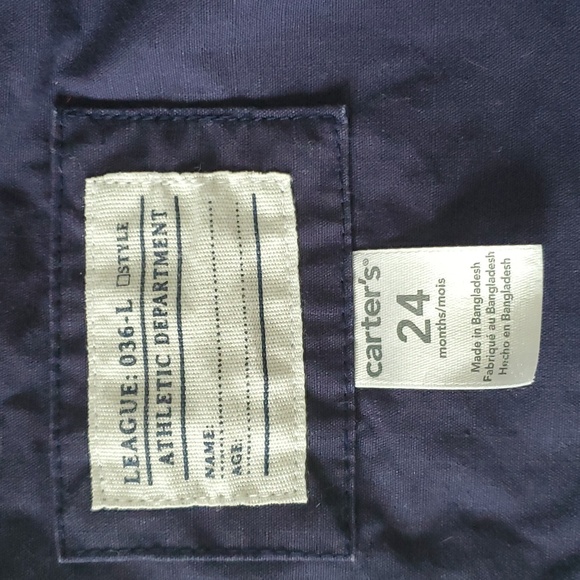 Carter's 100% Cotton Spring Fall Jacket. Sz 24months Navy/ Orange - Picture 9 of 11